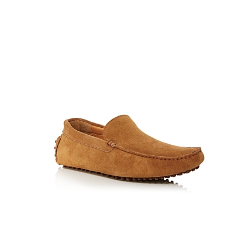 The Men's Store Venetian Drivers Tan Suede Size 8 (Pre-owned)